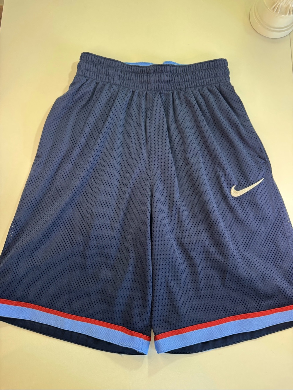 Nike Dri-Fit Classic Basketball Shorts Mens Size S Navy Blue Mesh Gym AQ5600-419